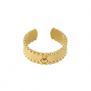 Bagues en acier Inox avec anneau Doré