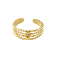 Bagues en acier Inox avec anneau Doré