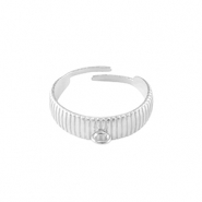 Bagues en acier Inox avec anneau Argenté