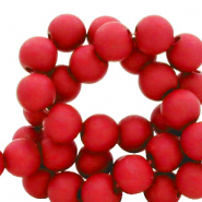 Perles acryliques 8 mm Rouge vif