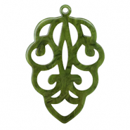 Pendentifs en résine Vert mousse