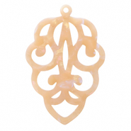 Pendentifs en résine Pêche blush opale