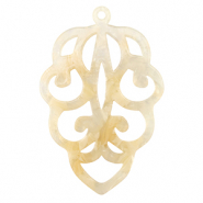 Pendentifs en résine Beige sable transparent
