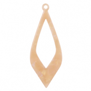 Pendentifs en résine Pêche blush opale