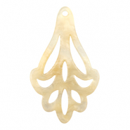 Pendentifs en résine Beige sable transparent
