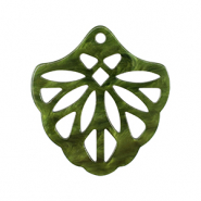 Pendentifs en résine Vert mousse