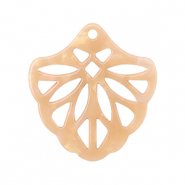 Pendentifs en résine Pêche blush opale