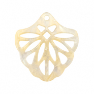 Pendentifs en résine Beige sable transparent
