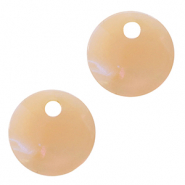 Pendentifs en résine 12mm Pêche blush opale