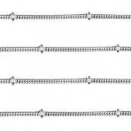 Apprêts en acier inox chaîne maille jaseron boule Argenté