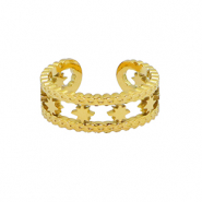 Bagues en acier Inox étoile Doré