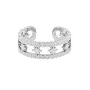 Bagues en acier Inox étoile Argenté