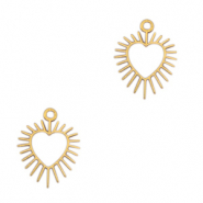 Breloques en acier Inox cœur Doré