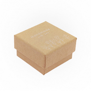 Bo&icirc;te &eacute;crin &agrave; bijoux "handmade with love"&nbsp;fleurs Marron