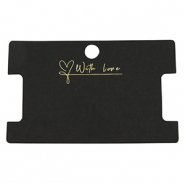 Cartes &agrave; bijoux "with love" Noir