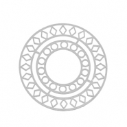 Breloques en acier Inox bohèmes 30mm Argenté