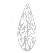 Breloques en acier Inox bohèmes goutte Argenté