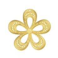 Breloques en acier Inox bohèmes fleur Doré