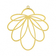 Breloques en acier Inox bohèmes fleur Doré