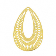 Breloques en acier Inox bohèmes goutte Doré