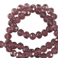 Perles à facettes 4x3mm disque Heishi Magenta violet