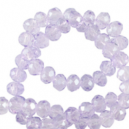 Perles à facettes 3x2mm disque Heishi Violet mauve clair