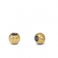 Perles en acier Inox 3mm Dor&eacute;