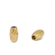 Perles en acier Inox 3x5mm Dor&eacute;