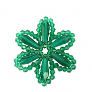 Pendentifs facettées fleur Vert foncé