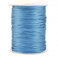 Fil macram&eacute; tress&eacute; 1.5mm Bleu royal