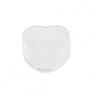 Plateaux de rangement pour bijoux coeur transparent