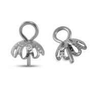 Apprêts en acier inox embout pour perles Argenté