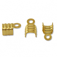 Apprêts en acier inox fermoir pour lacet Doré