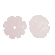Pierres naturelles perles Quartz Laiteuverre fleur Rose clair