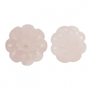 Pierres naturelles perles Quartz Laiteuverre fleur Rose clair