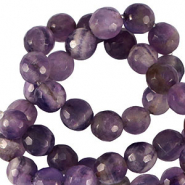 Pierres naturelles Quartz 6mm facettées Violet doux
