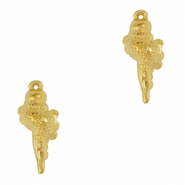 Breloques en acier Inox coquille Dor&eacute;