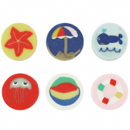 Perles en polym&egrave;re plage Multicolore