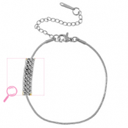Bracelets en acier Inox Argenté