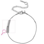 Bracelets en acier Inox Argenté