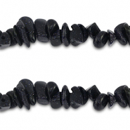 Perles chipstone Bleu nuit pailleté