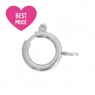 Appr&ecirc;ts en acier inox fermoir 7x9mm Argent&eacute;