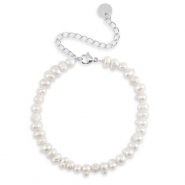 Bracelets en acier inox perles Argenté