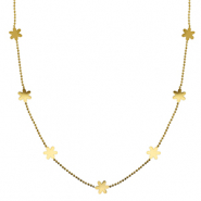 Colliers en acier Inox fleur Doré