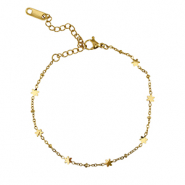 Bracelets en acier Inox fleur Doré