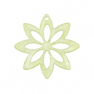 Pendentifs en résine fleur Vert clair