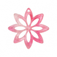 Pendentifs en résine fleur Rose