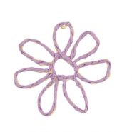 Pendentifs en Raphia fleur 55mm Lilas