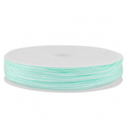 Fil macram&eacute; tress&eacute; 0,8mm Verte menthe clair m&eacute;tallique