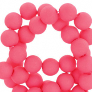 Perles acryliques 8 mm Rose n&eacute;on